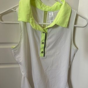 White Collared Golf Shirt/Tank